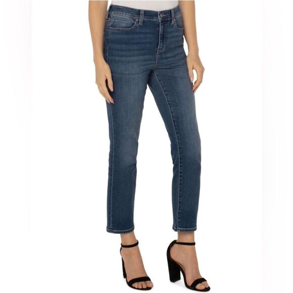Liverpool Los Angeles ECO Non-Skinny Skinny High-Rise Distressed Jeans Dickenson - Picture 1 of 16
